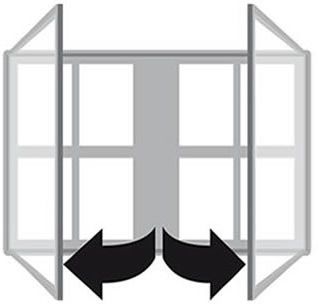 Cyclone Twin Door Notice Board Dimensions